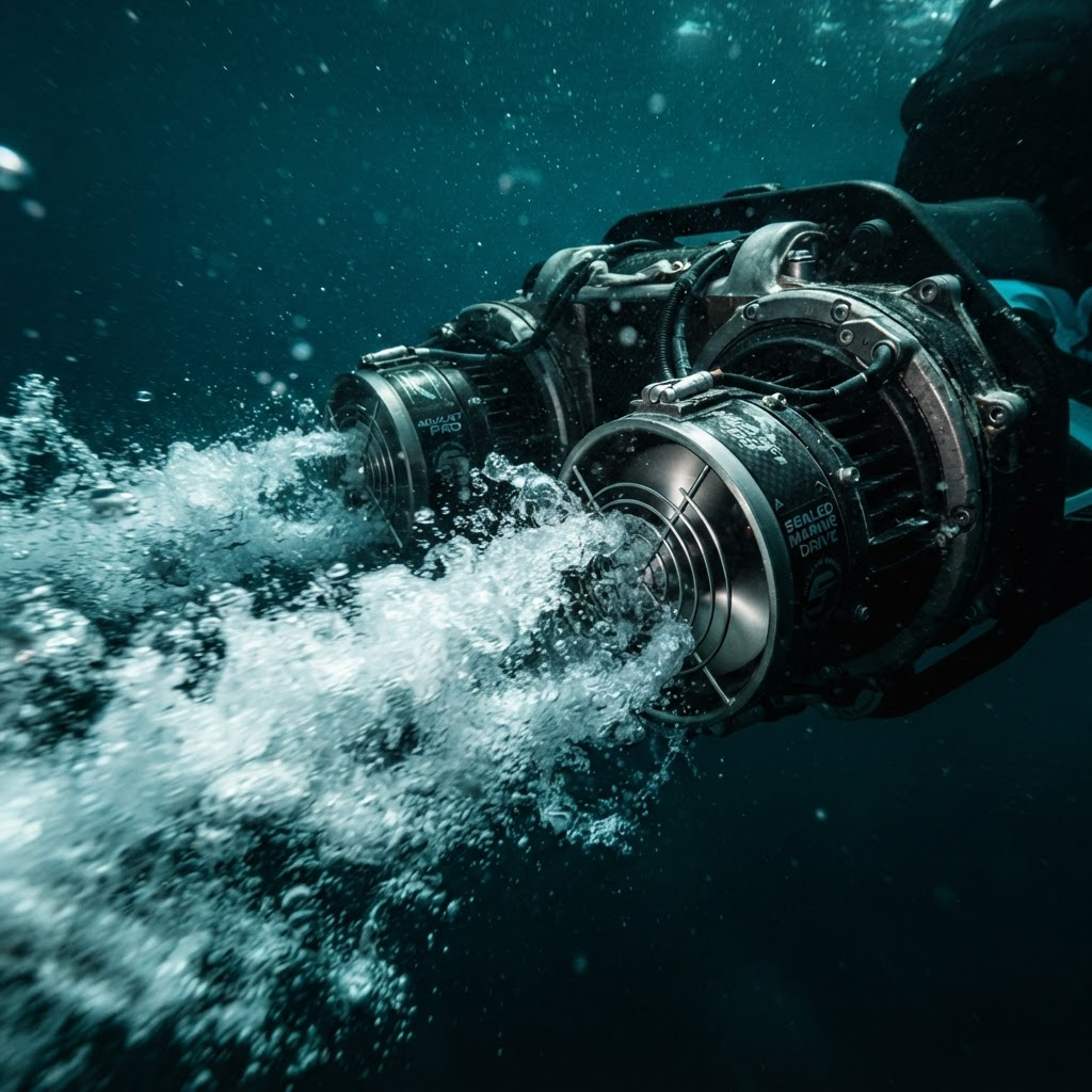 Turbines de propulsion jet électriques sous l'eau